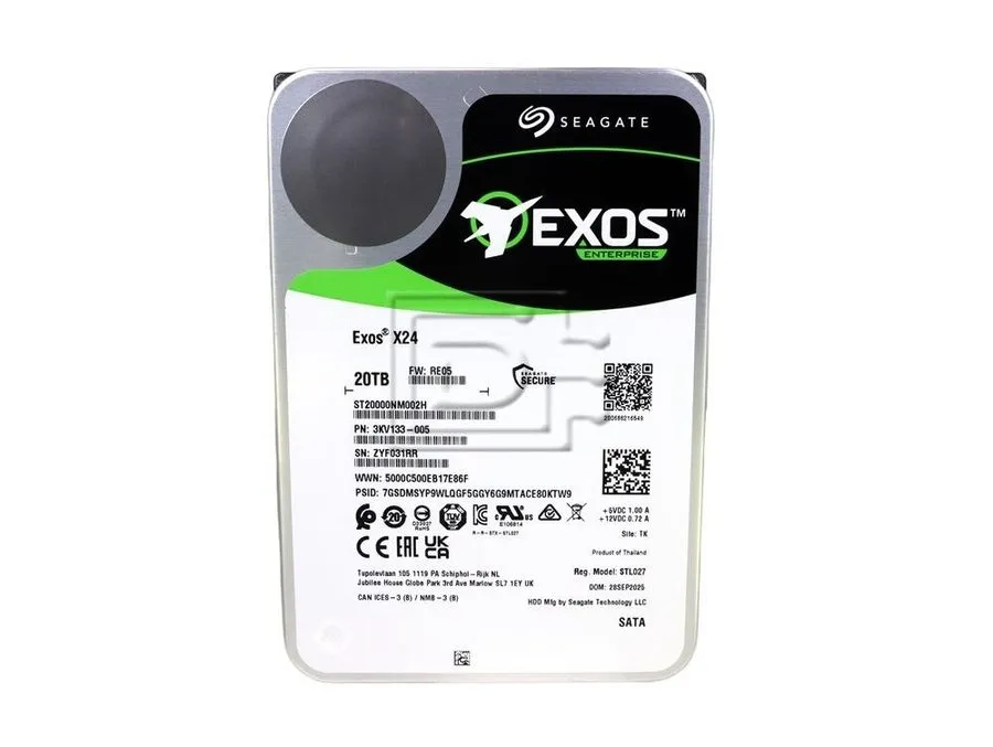 Жёсткий диск Seagate EXOS X24 20TB SATA 6Gb/s ISE 3.5inch Hard drive ST20000NM00