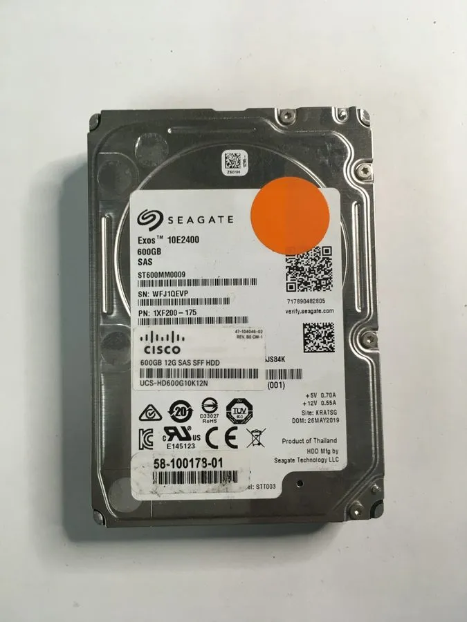Жёсткий диск HPE 600GB SAS 12G 10K SFF DP HDD EG000600JWJNP ST600MM0009