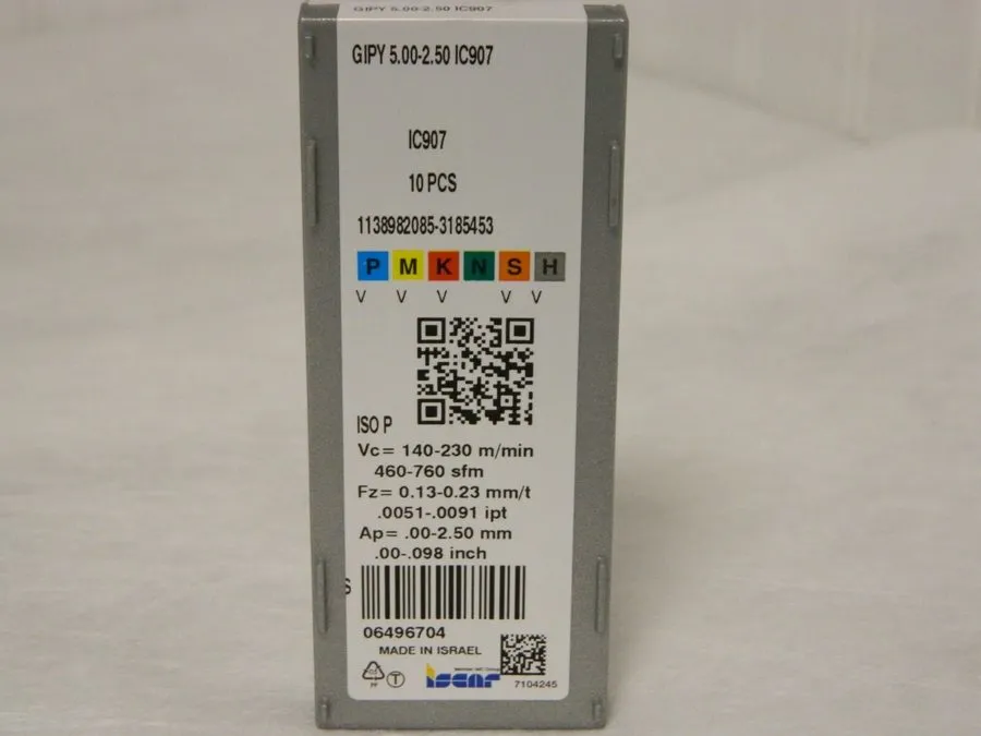 Режущий инструмент Iscar 500250GIPY Grade IC907 Carbide Grooving Insert 6496704 — фото лота 1