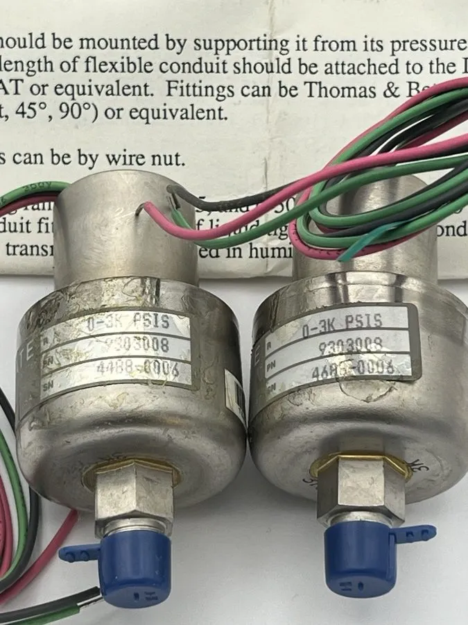 Датчик давления HONEYWELL DATAMATE 9303008 PRESSURE TRANSMITTER 0-3K PSIS STAINL — фото лота 1