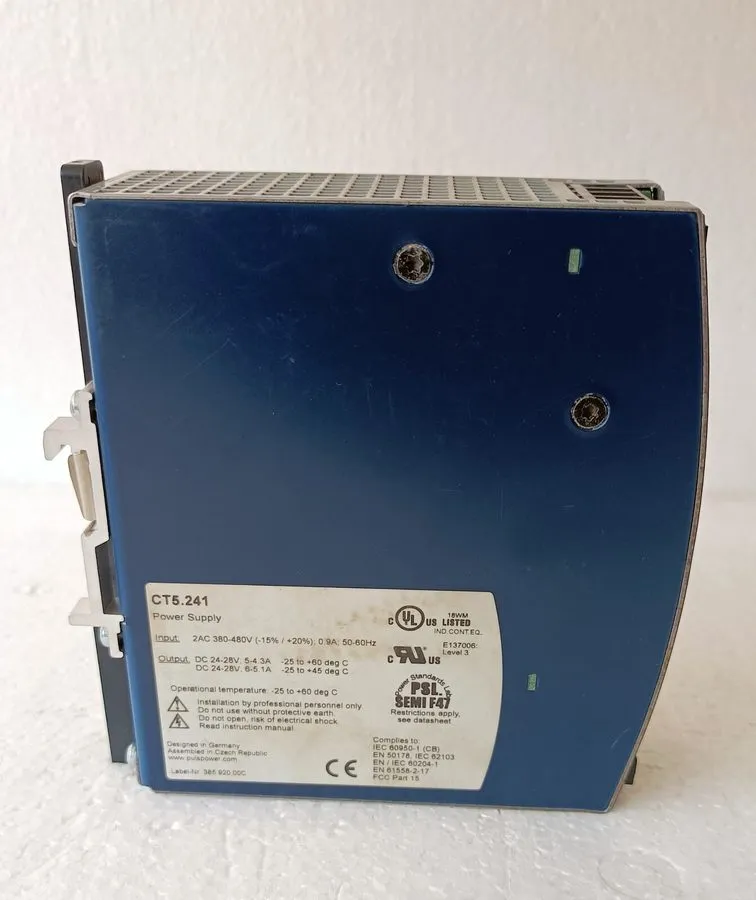 Блок питания PULS DIMENSION CT5.241 3-Phase DIN Rail Power Supply 24VDC 5A 120W