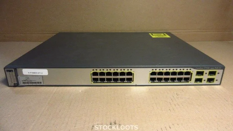 Коммутатор Cisco Catalyst (WS-C3750G-48PS-S) 48 Ports PoE Gigabit Ethernet Switc