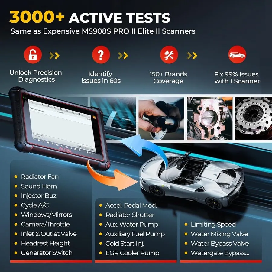 Диагностический сканер Autel MaxiCOM MK900-TS TPMS Scanner 2026 Bidirectional To — фото лота 3