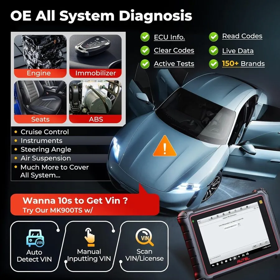 Диагностический сканер Autel MaxiCOM MK900-TS TPMS Scanner 2026 Bidirectional To — фото лота 4