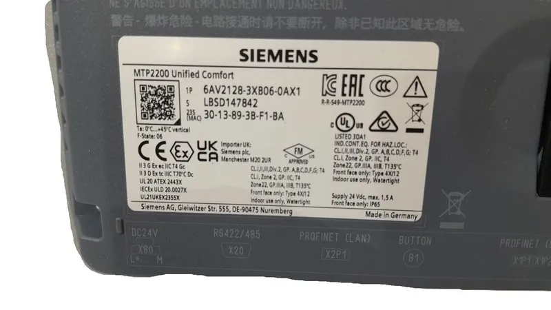 Панель оператора Siemens HMI MTP2200 COMFORT PANEL 6AV2128-3XB06-0AX1