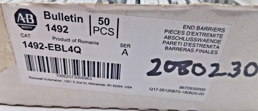Клеммная колодка Allen-Bradley 1492-EBL4Q Box of 50