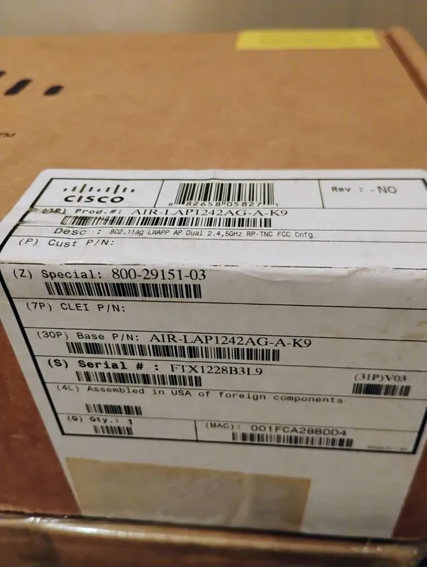 Точка доступа Wi-Fi Cisco Aironet 1242AG Wireless Access Point AIR-LAP1242AG-A-K — фото лота 4