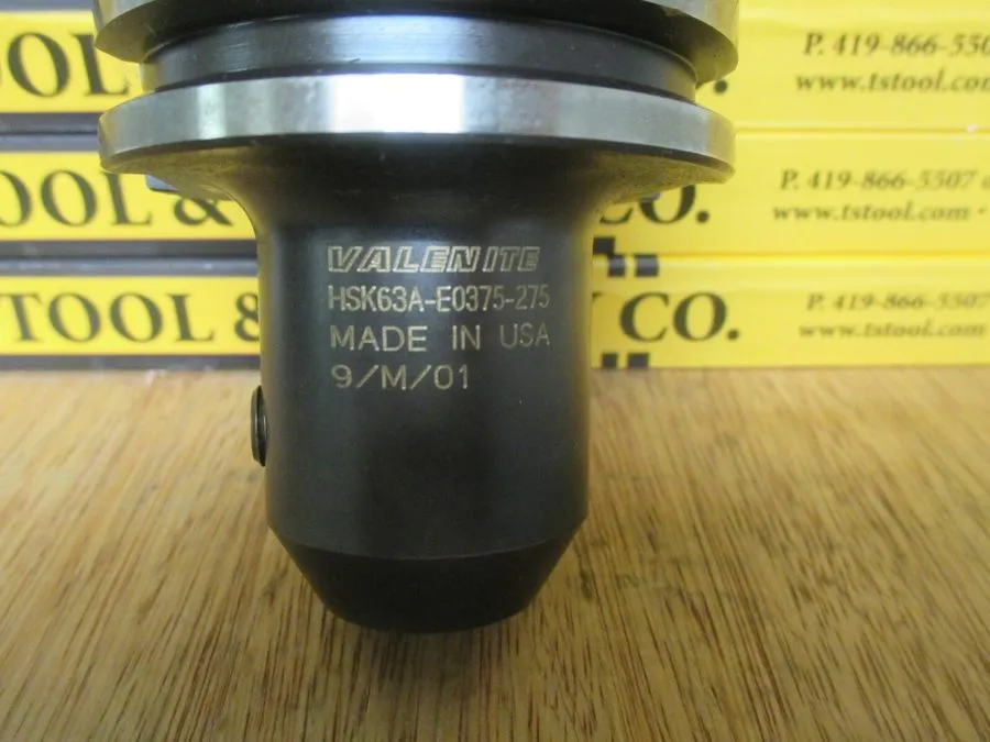 Режущий инструмент HSK63A-E0375-275 Valenite 3/8" End Mill Holder with 2.75" Gag — фото лота 2