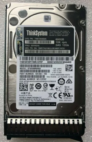 Сервер 7XB7A00025 ThinkSystem 2.5" 600GB 10K SAS 12Gb Hot Swap 512n HDD FRU 00YK
