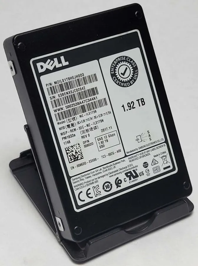 SSD-накопитель DELL Samsung PM1633a 1.92TB SAS SSD Solid State Drive MZ-ILS1T9B  — фото лота 1