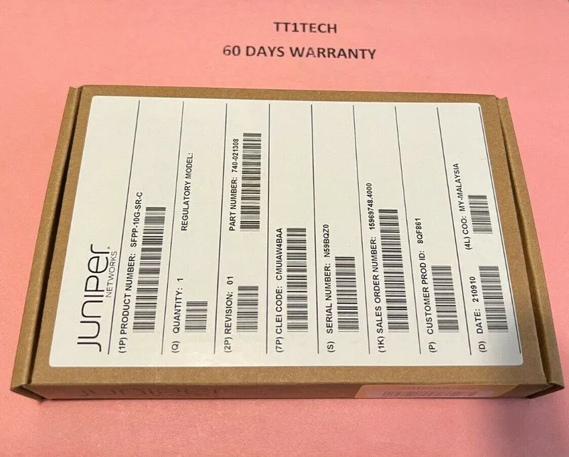 Трансивер Juniper Networks SFPP-10G-SR-C SFP+ 10G-SR OM3 300M (0-70C) Duplex LC/
