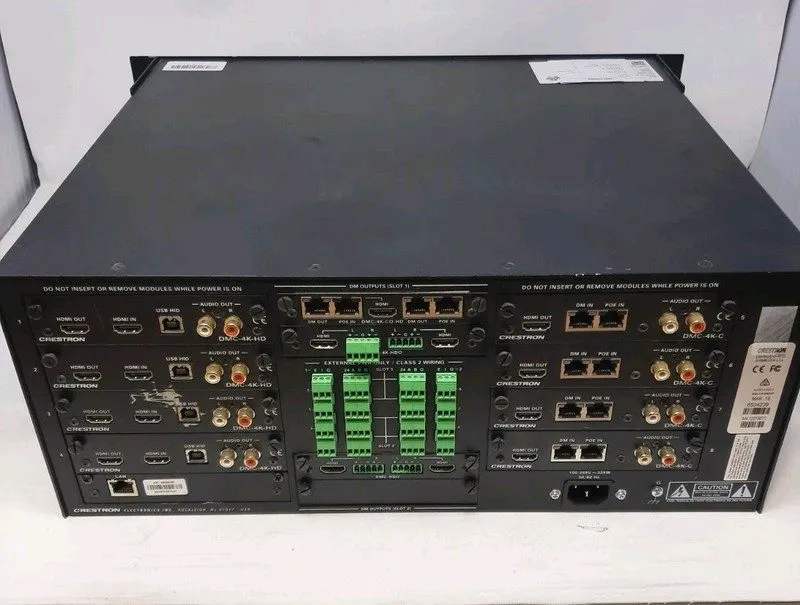 Видеокоммутатор Crestron DM-MD8X8-RPS 8x8 Media Switcher w/ 4K DSP & Fiber Cards
