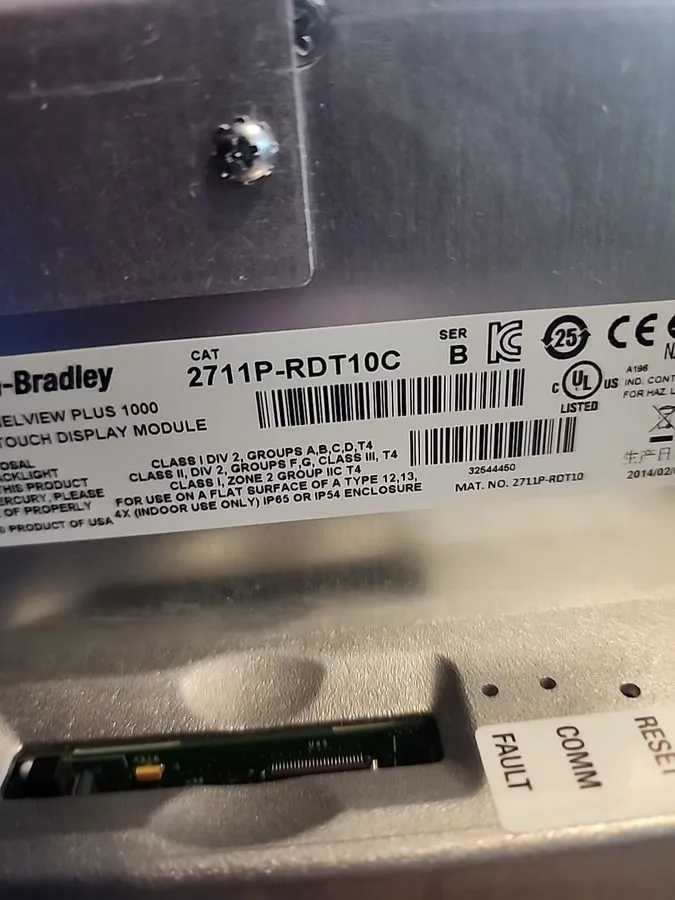 Панель оператора 2711P-RDT10C /B Allen Bradley Panelview Plus Display W17 — фото лота 2