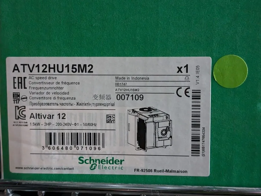 Частотный преобразователь Schneider Electric ATV12HU15M2 1.5kW 2HP Altivar AC Sp