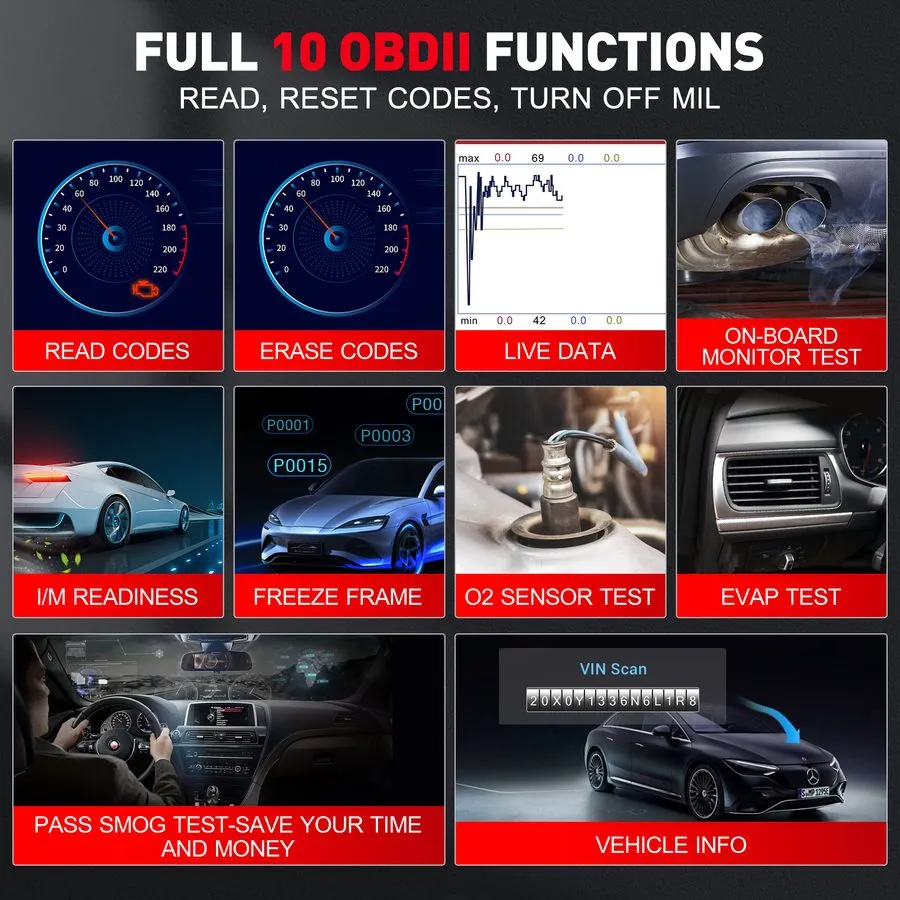 Диагностический сканер LAUNCH CRP123I V3.0 Automotive Scanner Engine ABS SRS TCM