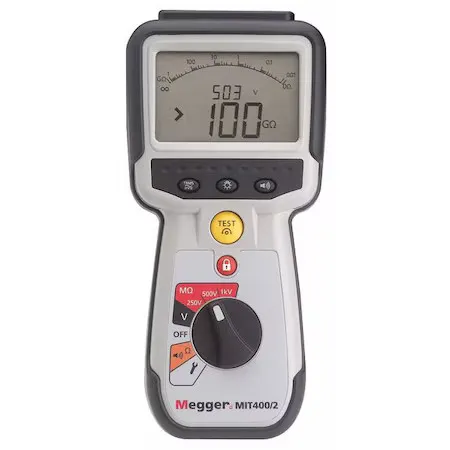 Тестер Megger Mit420/2 Megohmmeter, 1 Ma To 2 Ma, 10 Mv, Handheld