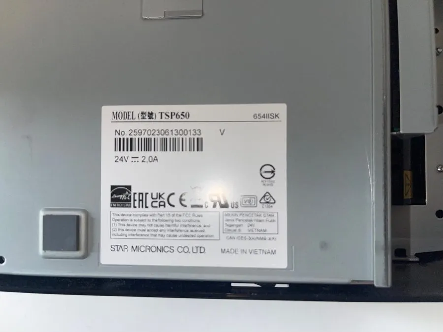 Принтер чеков Star TSP650II TSP654IISK Linerless Paper Thermal POS Receipt Print — фото лота 2