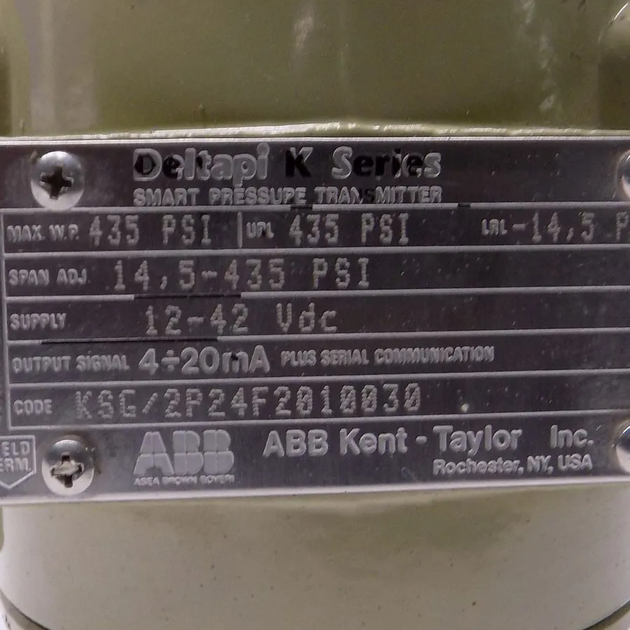 Датчик давления ABB Deltapi K Series KSG/2P24F2010030 Smart Pressure Transmitter — фото лота 1