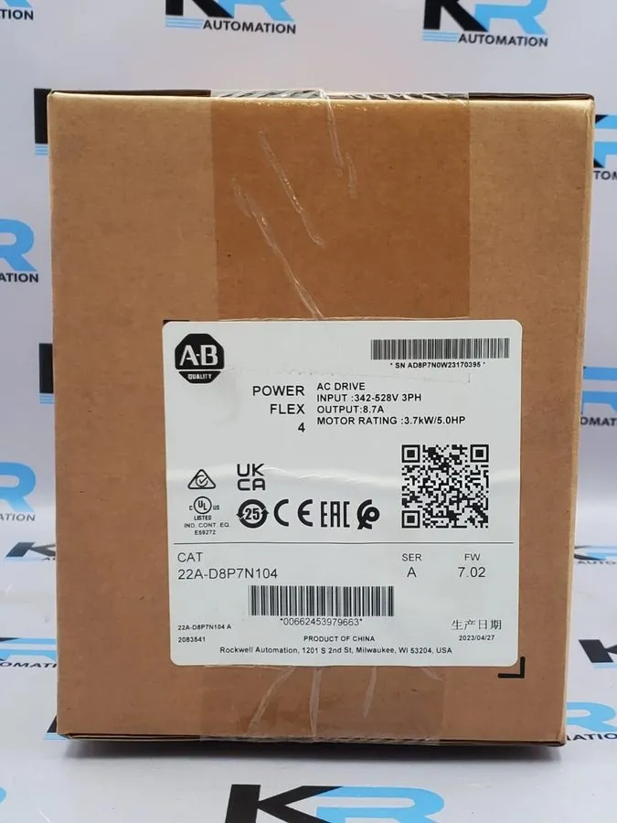 Частотный преобразователь Surplus Pre-Owned Allen Bradley 22A-D8P7N104 /A PowerF