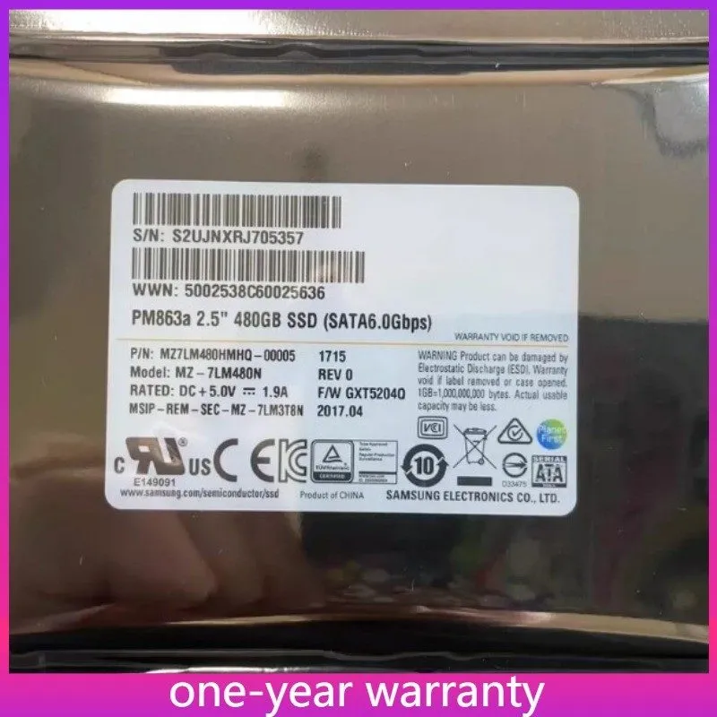 SSD-накопитель Samsung PM863a 2.5” 480GB SATA 6Gb/s Enterprise SSD MZ-7LM480N F/
