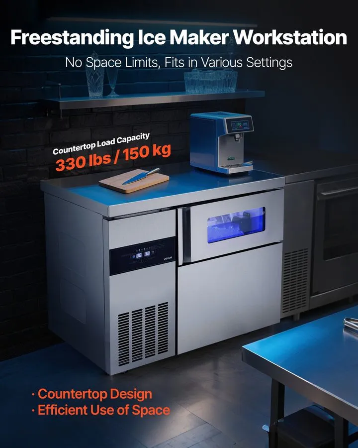 Льдогенератор 265lb/24h Commercial Ice Maker 85lb Bin, LED Display & Self-Cleani — фото лота 1