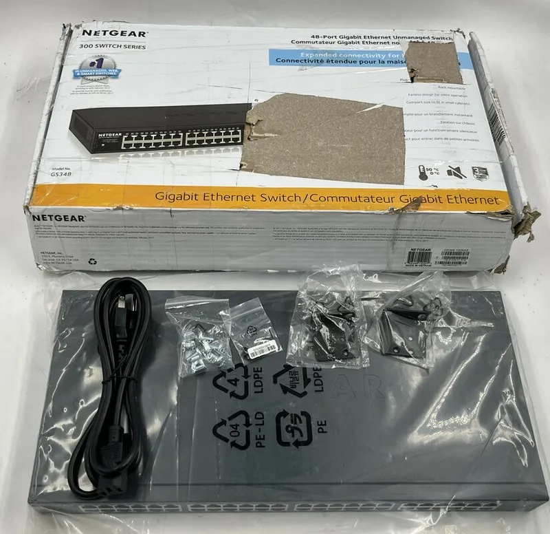 Коммутатор NETGEAR GS348-100NAS 48 Port Gigabit Ethernet Rackmount Unmanaged Swi