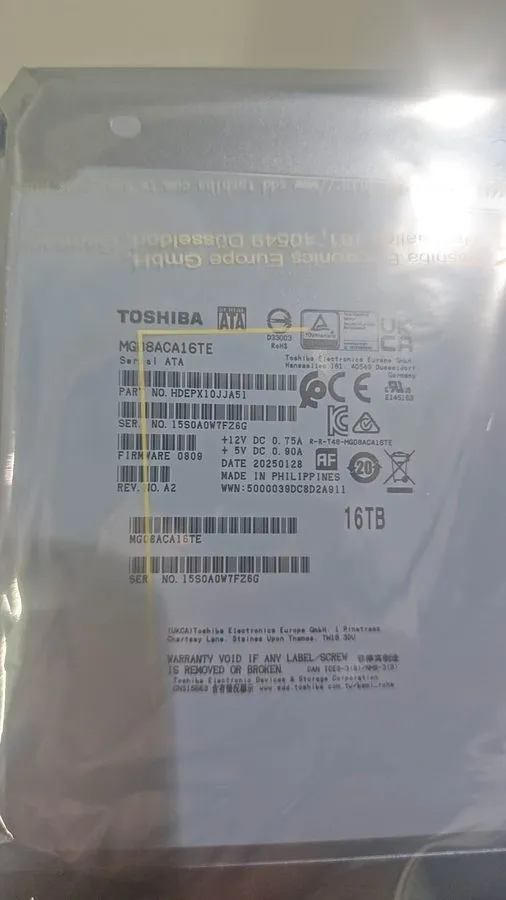 Жёсткий диск Toshiba MG08ACA16TE 16TB 7200RPM 512e 3.5" SATA Enterprise Desktop