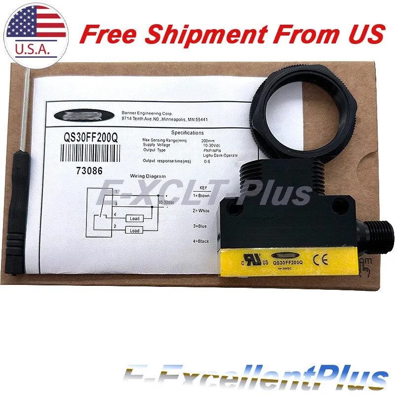 Фотоэлектрический датчик BANNER QS30FF200Q Photoelectric Switch Sensor
