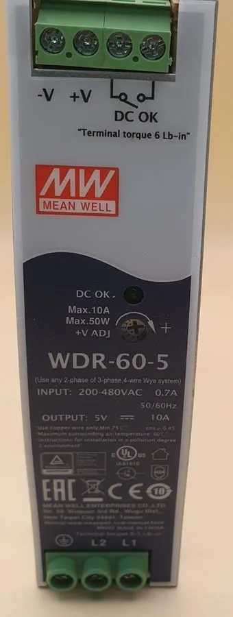 Блок питания Mean Well WDR-60-5 Single Output Industrial Power Supply 60W 5V DIN