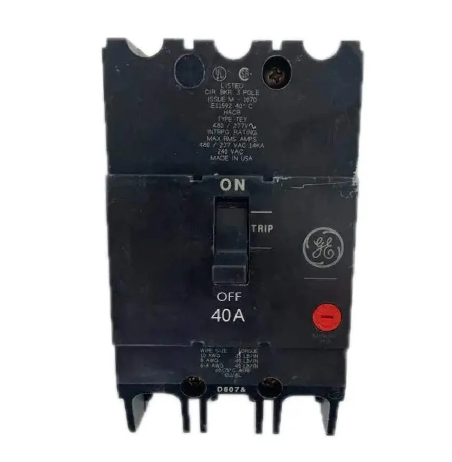 Автоматический выключатель TEY340ST12 General Electric 40A 480V 3 Pole TEY Frame