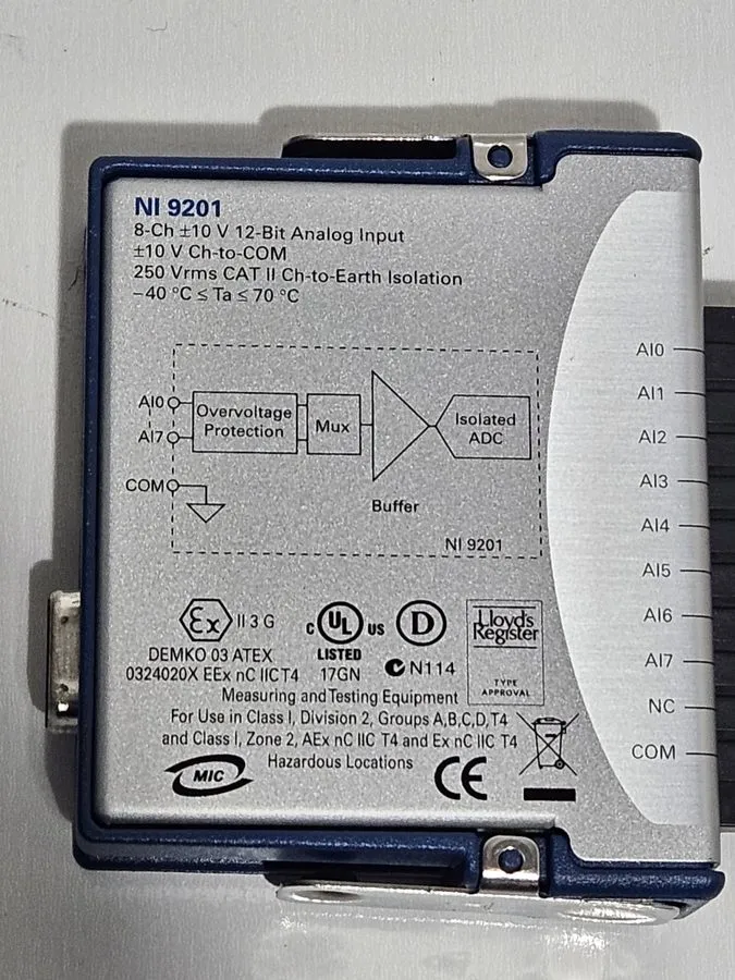 Модуль National Instruments NI 9201 194922A-01L Data Control 8-Channel 12-Bit Mo
