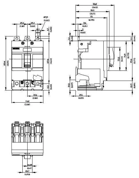 Автоматический выключатель SIemens 3VA4195-4ED34-0AA0 15A 480v 25kA 3P Bolt-on C