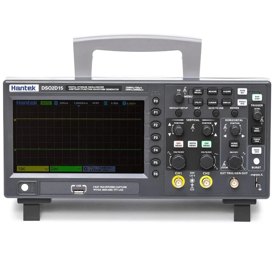 Осциллограф Hantek DSO2D15 Digital Storage Oscilloscope 150MHz 1GSa/s 8M,2 Chann