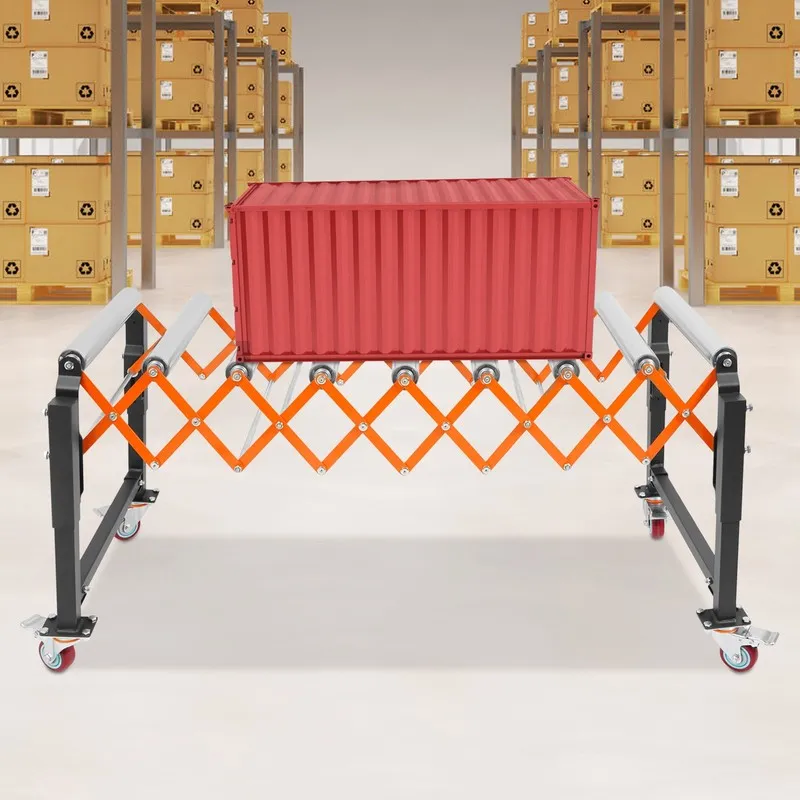 Конвейер 9-Roller Adjustable Machine Expandable Conveyor Table Conveyor 80kg/176 — фото лота 2