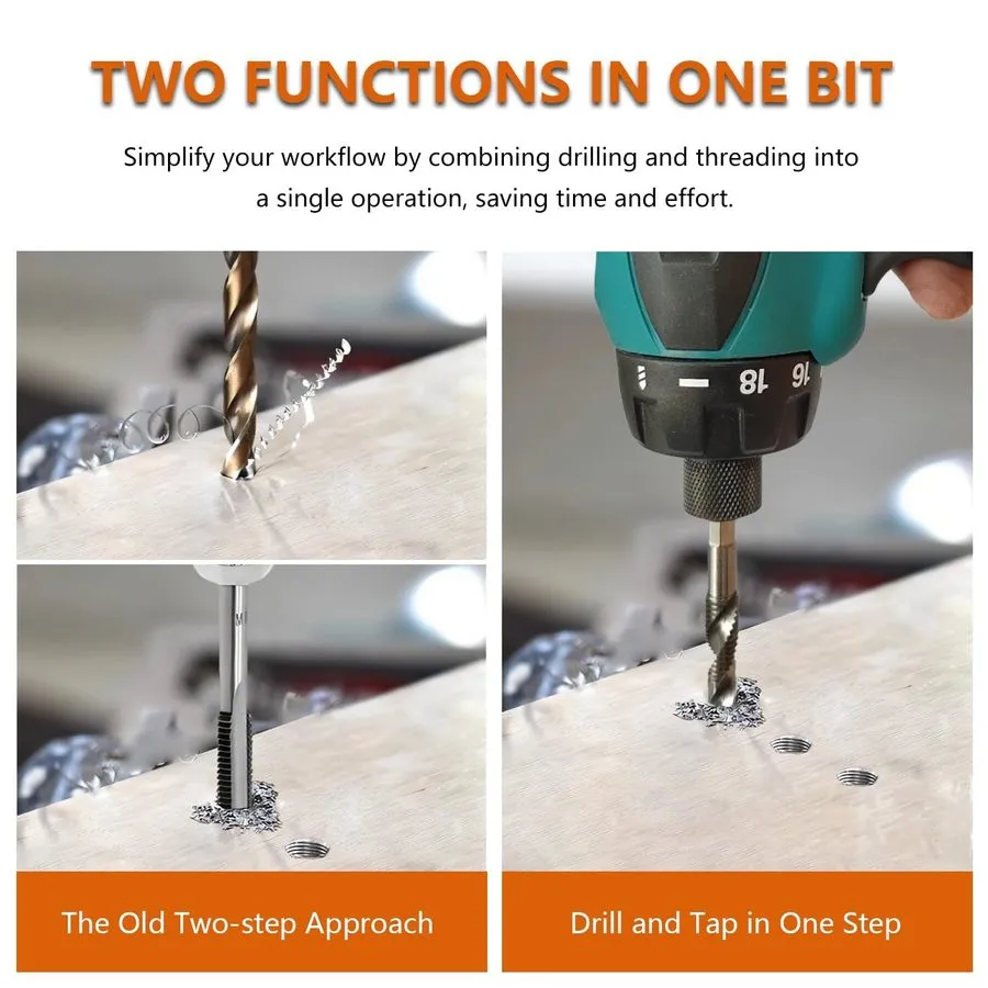 Режущий инструмент M5x0.8 Tap 4.2mm Drill Bit Kit M2 HSS Metric Drill Tap Set Me