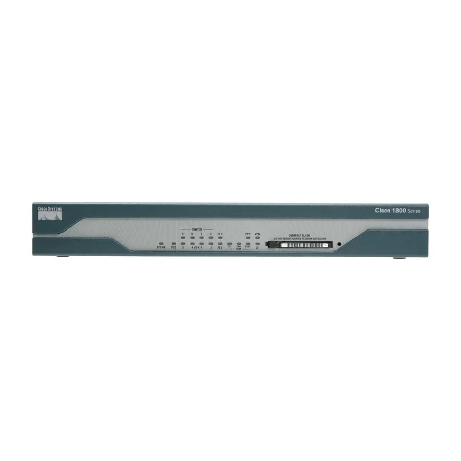 Маршрутизатор Cisco CISCO1811/K9 Wired WAN 9-Port 10/100/1000Mbps Gigabit, Black