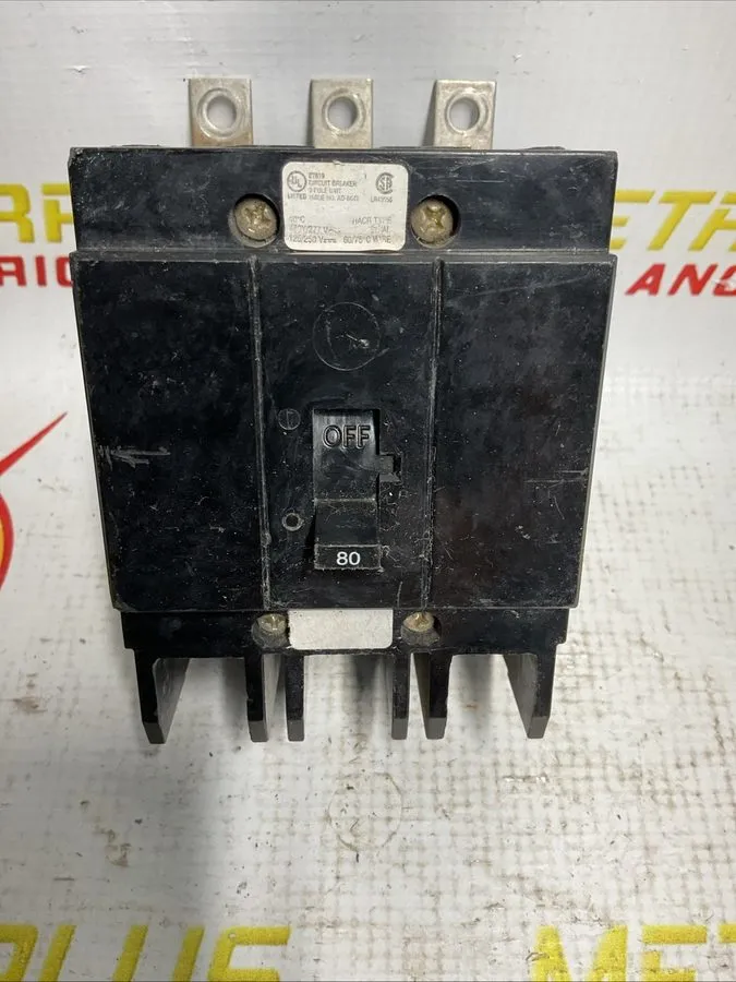 Автоматический выключатель GHB3080 Cutler Hammer 80 Amp 3 Pole 480V Bolt on Circ
