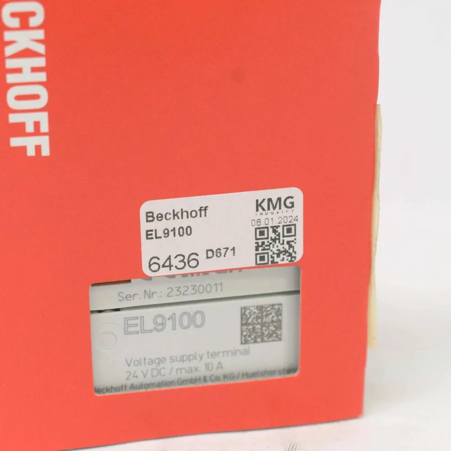 Модуль ввода-вывода BeckHoff EL9100 Ethercat Terminal, 24 Vdc, 10A