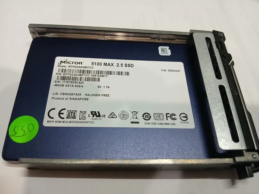 SSD-накопитель MICRON 480GB 2.5" 7MM SATA SSD SOLID STATE DRIVE MTFDDAK480TCC 84