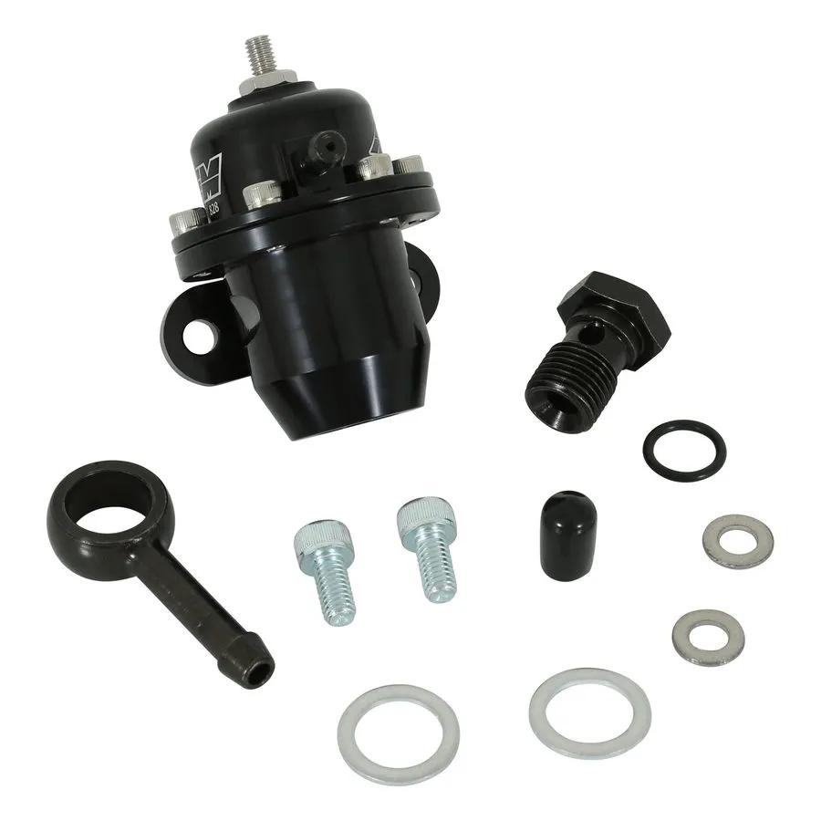 Трубопроводная арматура AEM 25-303BK Adjustable Fuel Pressure Regulator Black — фото лота 1