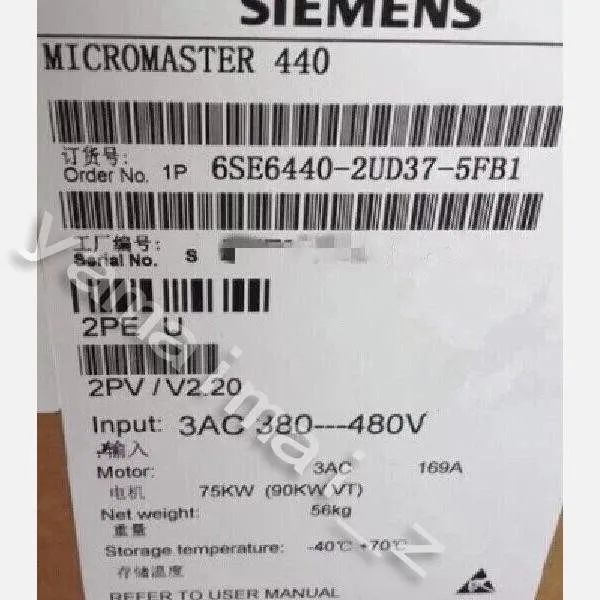 Частотный преобразователь Siemens 6SE6440-2UD37-5FB1 MICROMASTER440 without filt