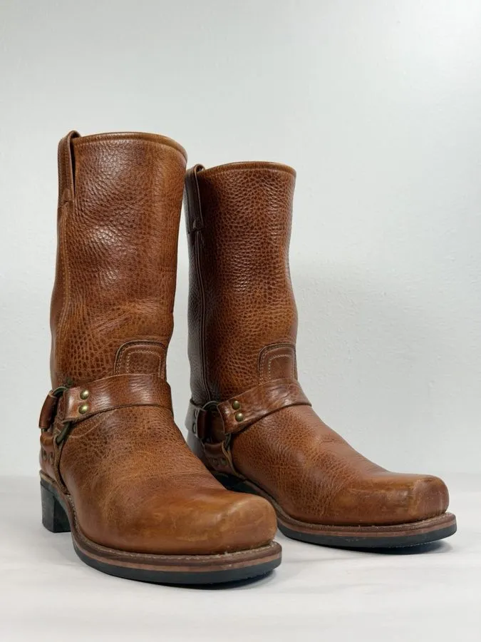 Жгут проводов Women’s Vintage Frye Harness Boots Size 10 M Brown Leather 77300-R — фото лота 1
