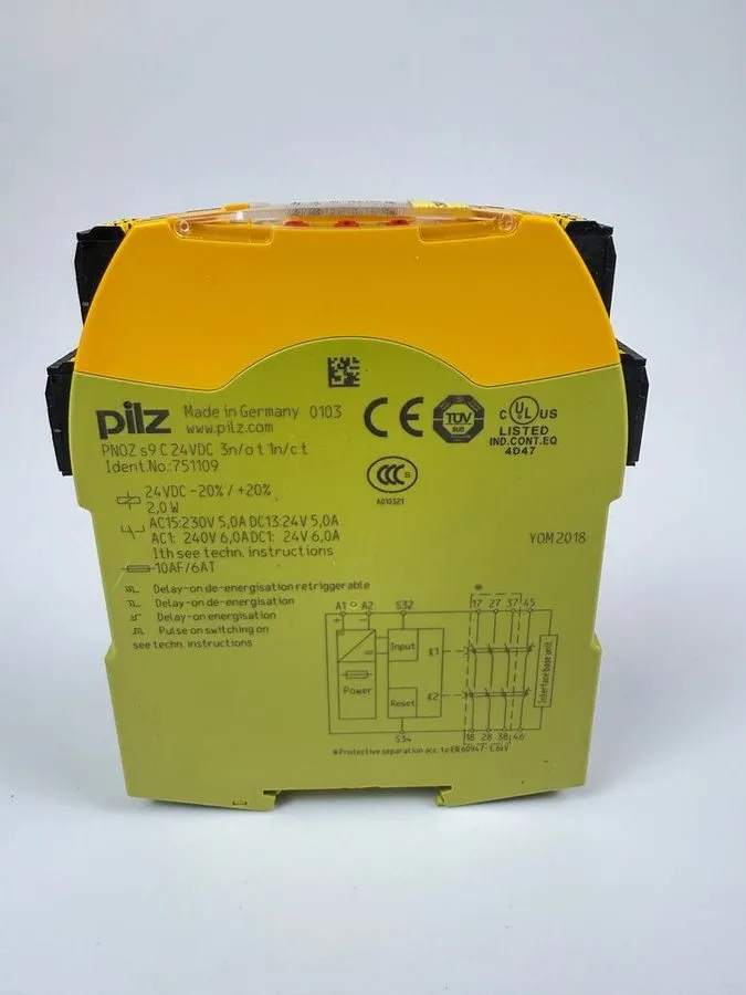 Реле безопасности Pilz 751109 PNOZ S9 C 24VDC safety relay — фото лота 2