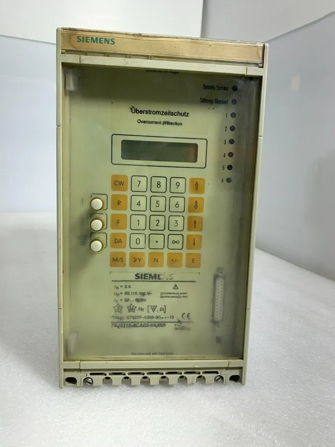Реле защиты SIEMENS 7SJ5111-4CA02-0A/GG Comparison Protection Relay — фото лота 2