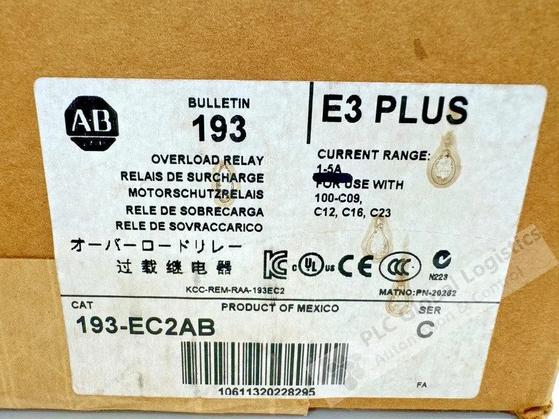 Реле защиты Allen Bradley 193-EC2CB /C 193-EC2 E3 Plus Motor Protection Relay 5-