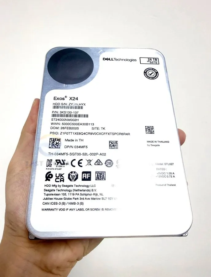 Жёсткий диск Seagate Exos X24 ST24000NM002H 24TB 7.2K RPM SATA 3.5" 512MB Hard d