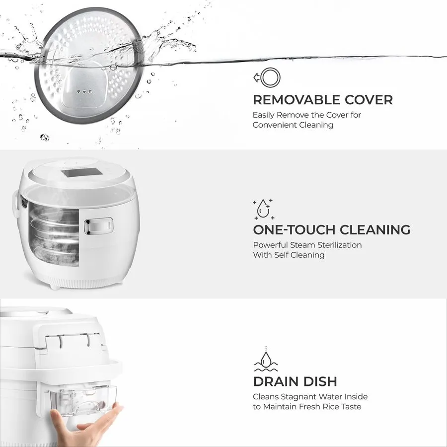 Рисоварка CUCKOO Micom Fuzzy Logic Rice Cooker, 20-Cup Cooked, White, CR-1020F L