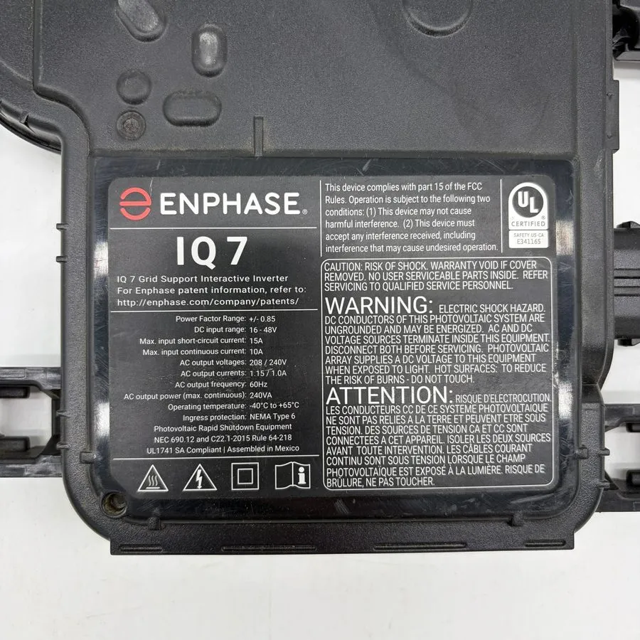 Инвертор Enphase IQ7 Microinverter IQ7-60-2-US 240VA Solar Grid Tie Inverter