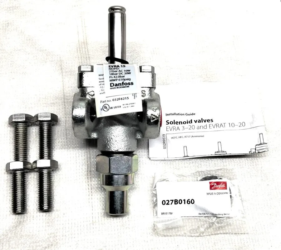 Соленоидный вентиль Danfoss 032F6215 EVRA 15 Solenoid Valve PS42 NH3 HFC Ammonia — фото лота 1
