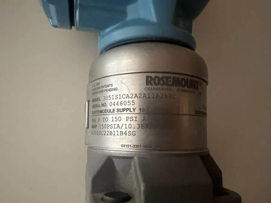 Датчик давления ROSEMOUNT 3051S1CA2A2A11A2AKC 0-150PSIA ABSOLUTE PRESSURE TRANSM — фото лота 4